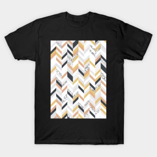 Marble & Gold Chevron T-Shirt